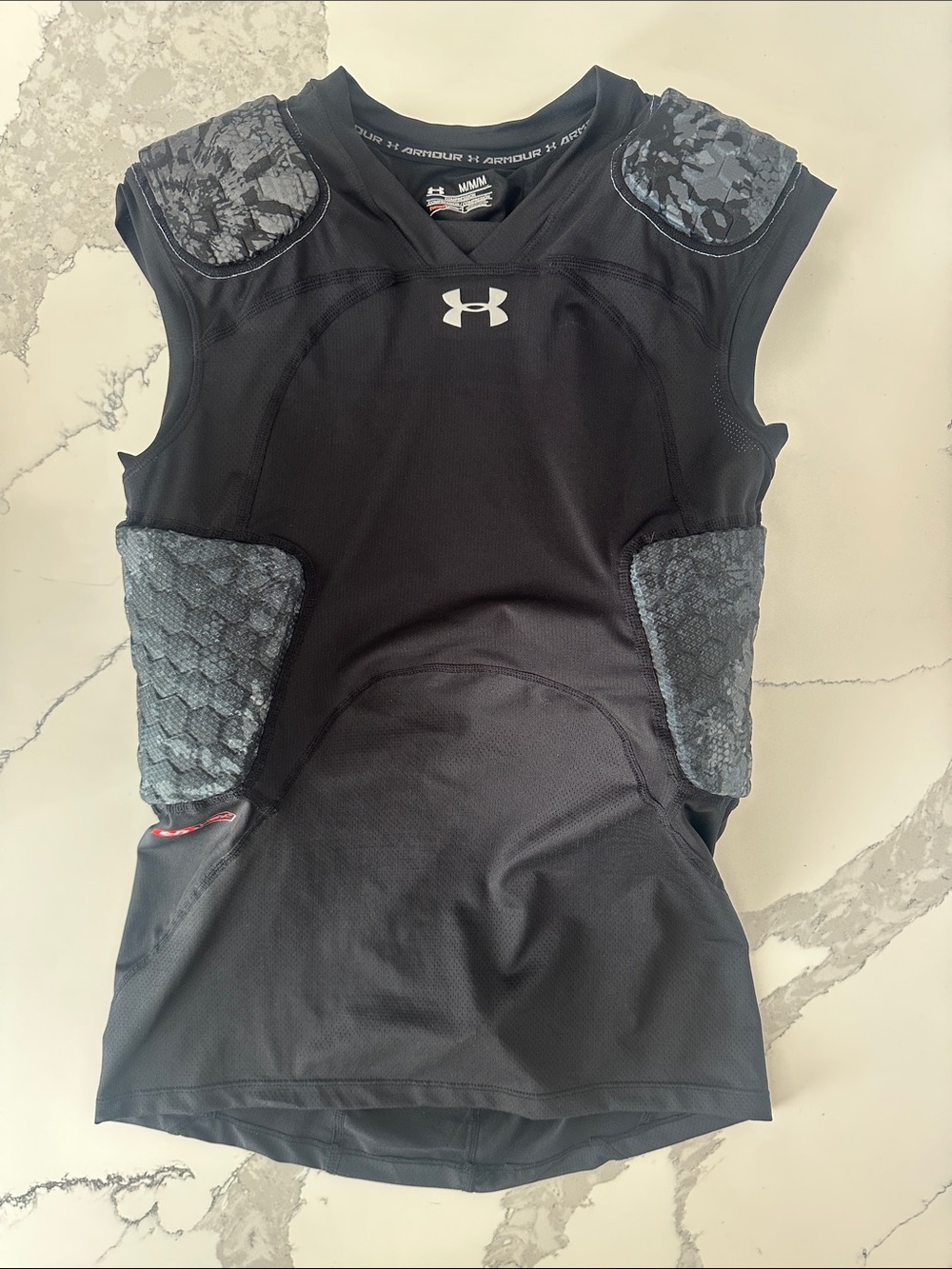 Under Armour Gameday Pro 5-Pad Black Sleeveless Padded Compression Football Top